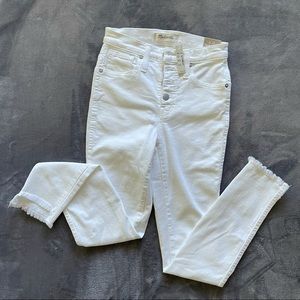 White Madewell White Skinny Jeans